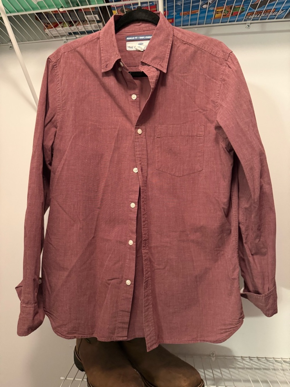 Old Navy Men's Button-Down Shirt in Dusty Rose